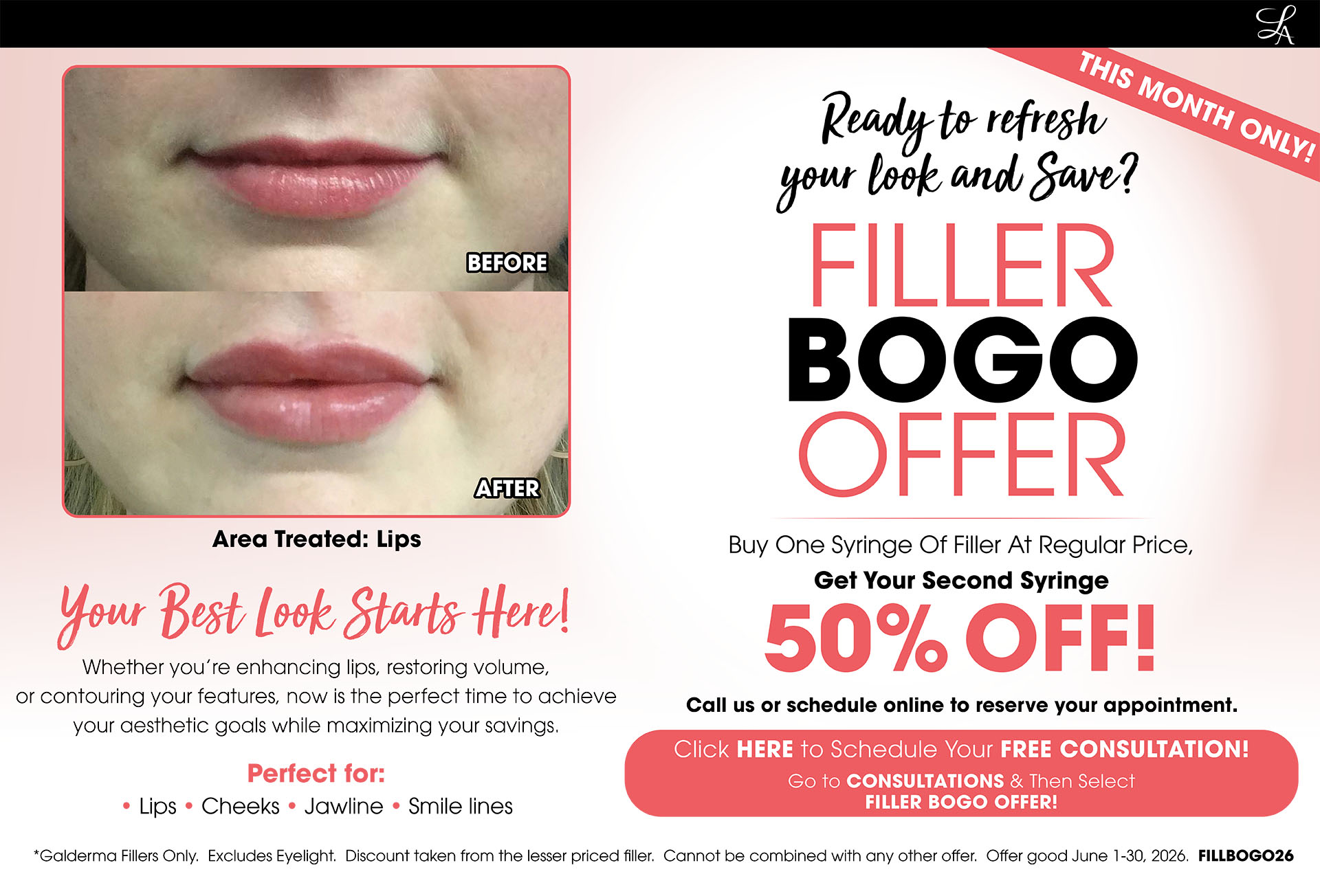 Filler BOGO June Offer Landing Page