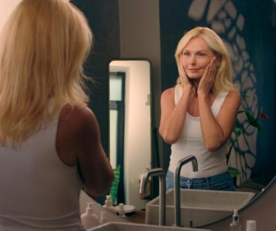 Woman looking in the mirror