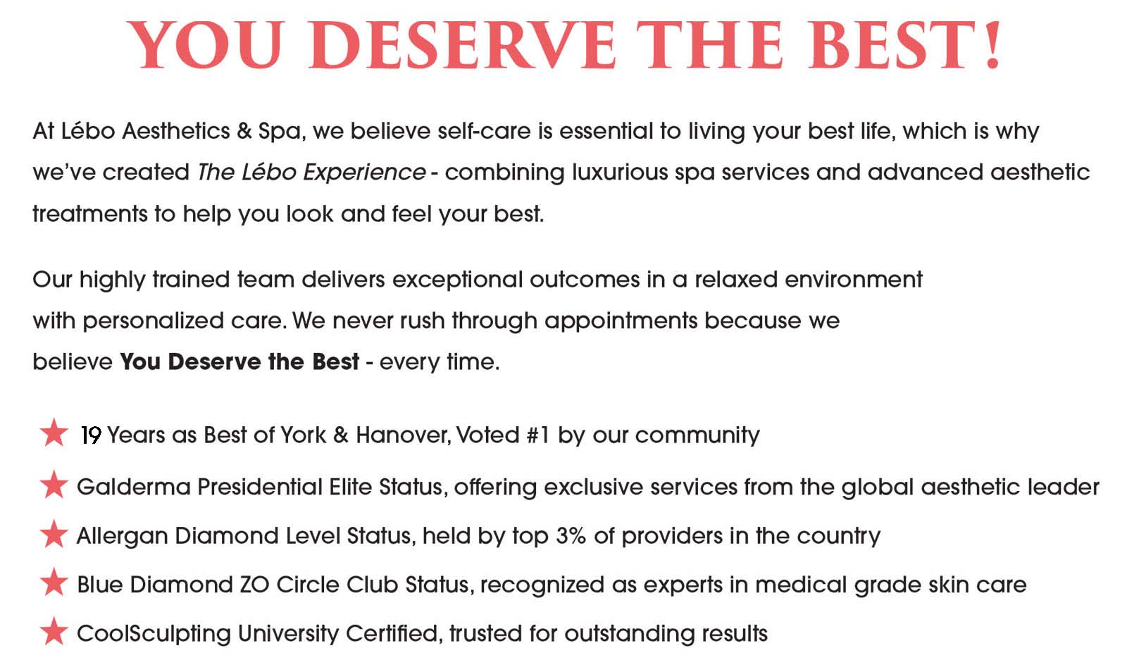 You Deserve The Best